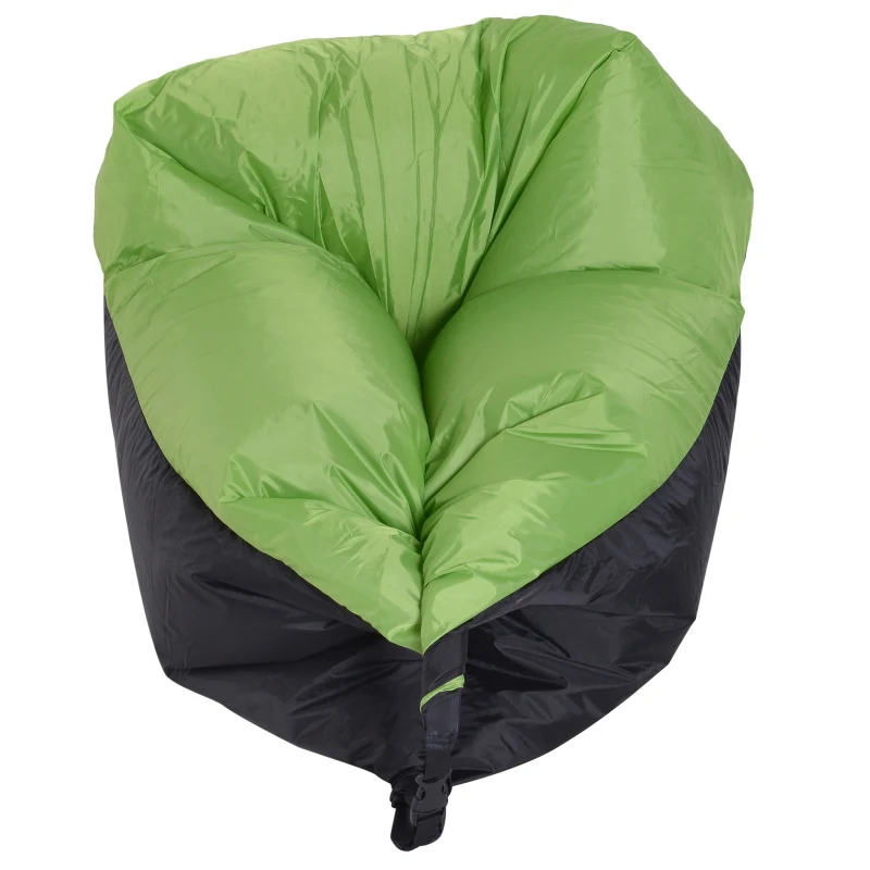 Outsunny Air Sofa Lettino Gonfiabile Senza Pompa per il Trasporto Max. 180 KG 105x70x62cm Verde