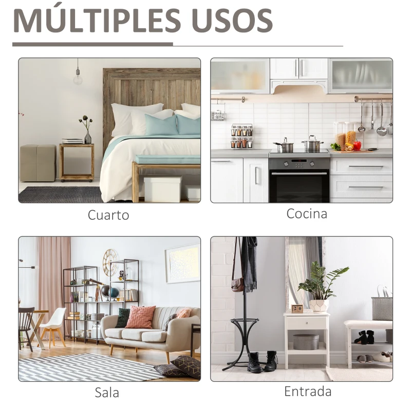 HOMCOM Aparador de Cocina Armario de Almacenaje con 2 Puertas de Vidrio Dispositivo Antivuelco Comedor Entrada Buffet 80x36,5x76 cm Blanco