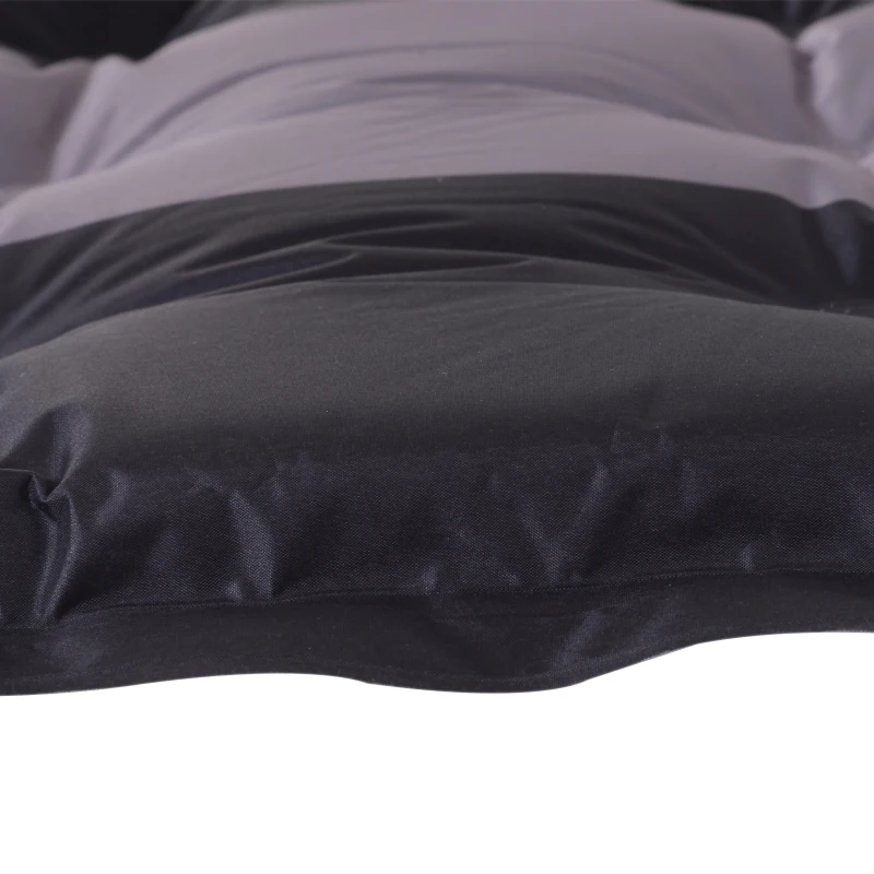 Outsunny Materassino Gonfiabile da Campeggio con Cuscino Ergonomico PVC 191x63x5cm Nero, Grigio