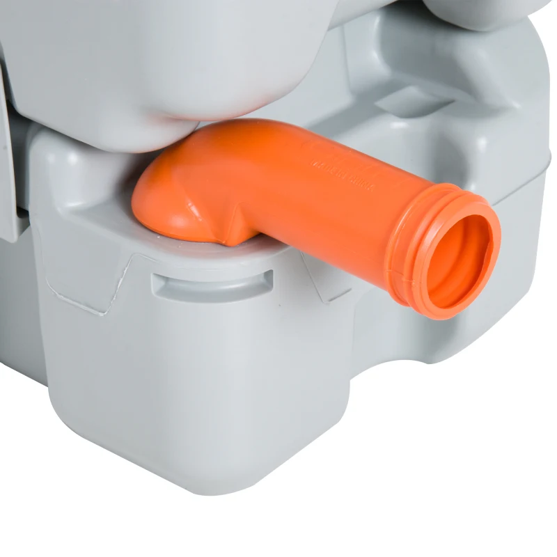 Kleankin Toilette Wc Chimico Portatile 20L per Disabili e Anziani Camper Campeggio, 41.5x36.5x42cm