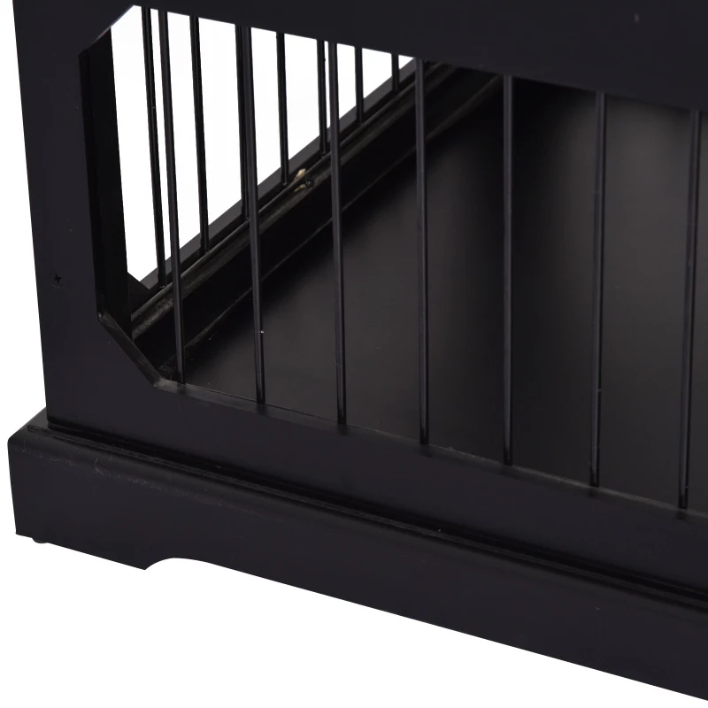 PawHut Elegante Recinto per Cani di Taglia Medio-piccola (Max. 30kg), Gabbia in MDF e Rete Metallica, 55 x 90 x 60 cm