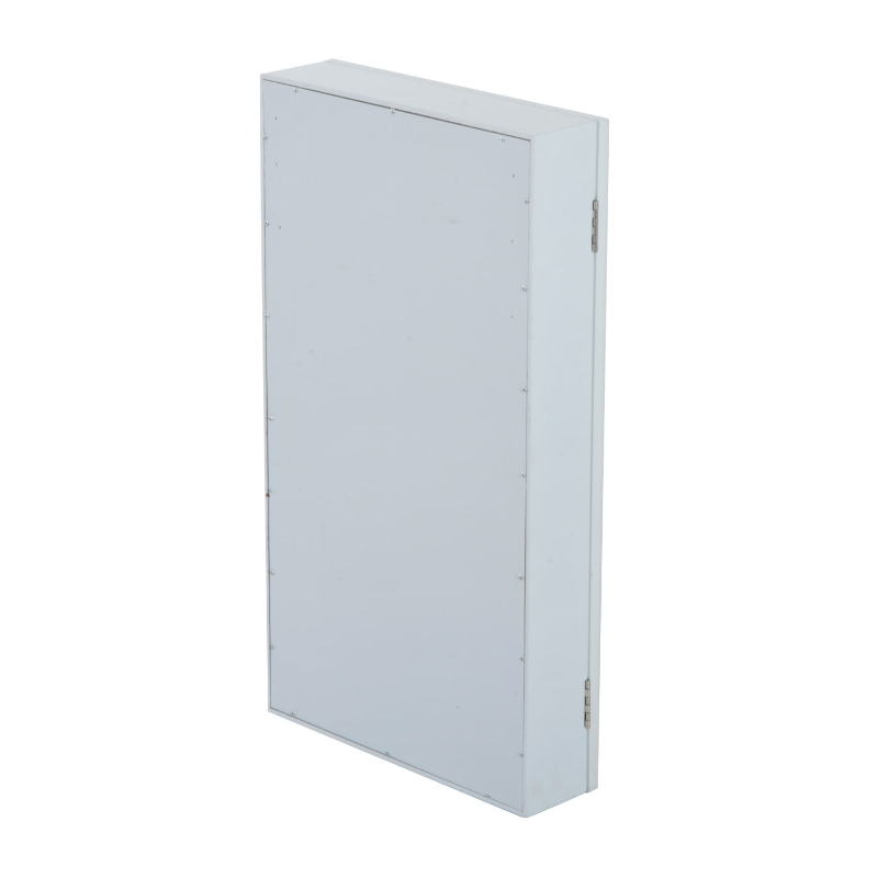 HomCom Armadio Portagioie con Specchiera da Parete in Legno, Bianco, 31x56x8.5cm