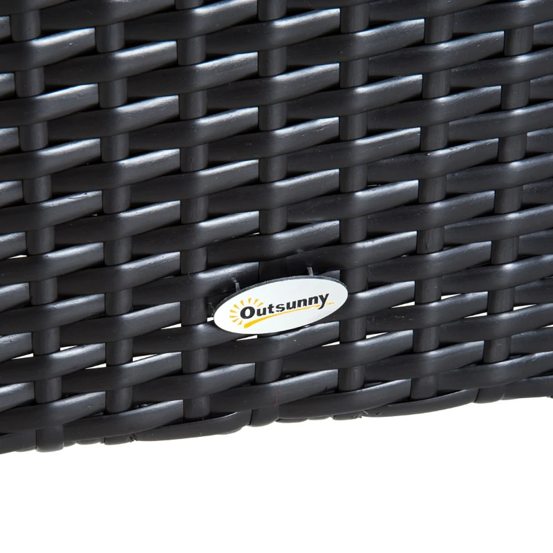 Outsunny Set 5pz Mobili da Giardino Tavolo con 4 Sedie Balcone Rattan Marrone