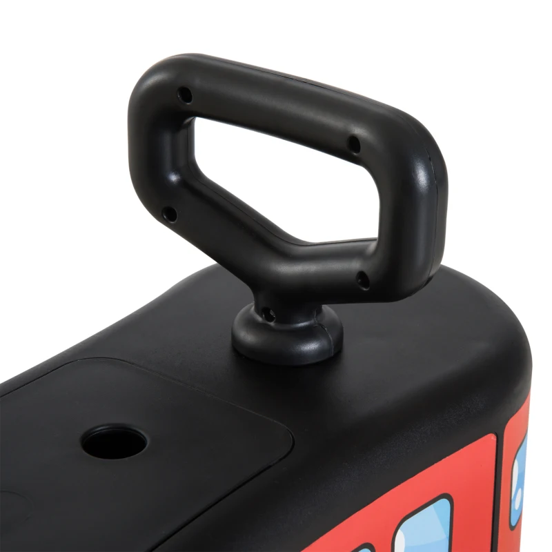 HOMCOM Camion dei Pompieri con Vano Portaoggetti Cavalcabile Bambini Plastica 21.5 × 48 × 34cm