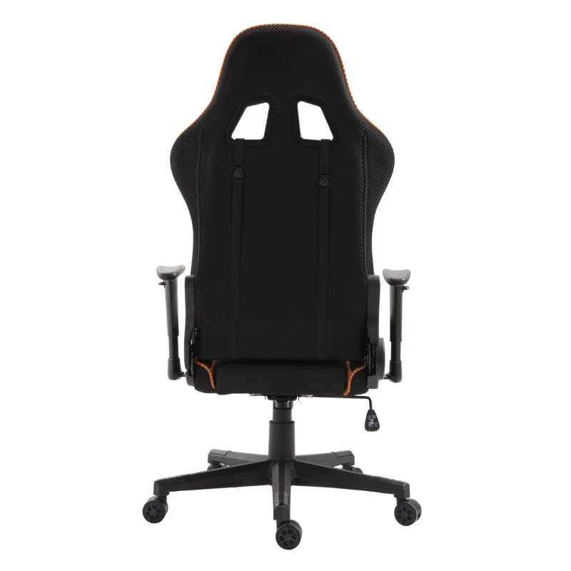 HOMCOM Sedia da Gaming con Rotelle Reclinabile Girevole Ufficio Tessuto