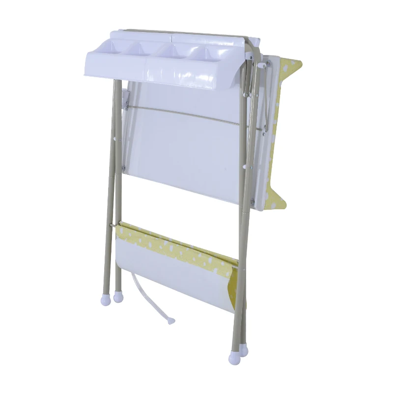 HOMCOM Fasciatoio Pieghevole Multiuso con Vaschetta Bagnetto per Neonati in Plastica Atossica 85 x 70 x 92cm