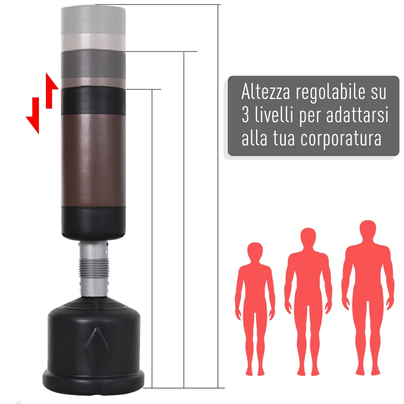 HomCom Sacco boxe da terra Professionale-Allenamento Boxing MMA MUAY THAI KICK