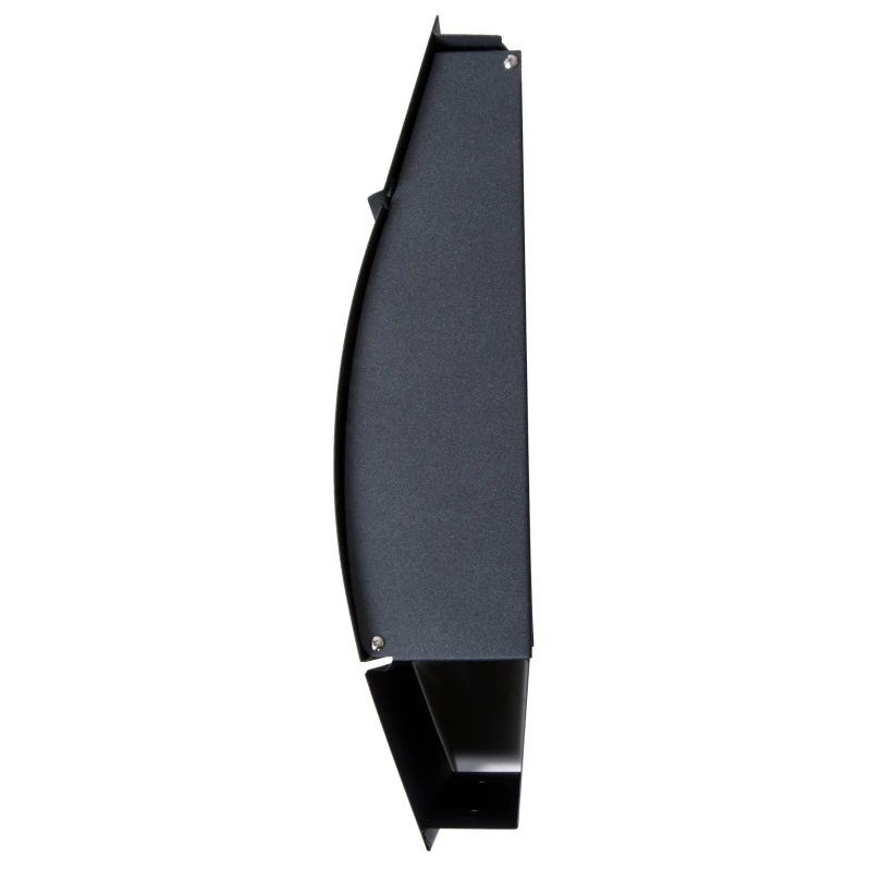 HOMCOM Cassetta Postale con Scomparto per Giornali, 2 Chiavi, Montaggio a Muro, in Acciaio, Grigio, 35x9.5x44.5cm