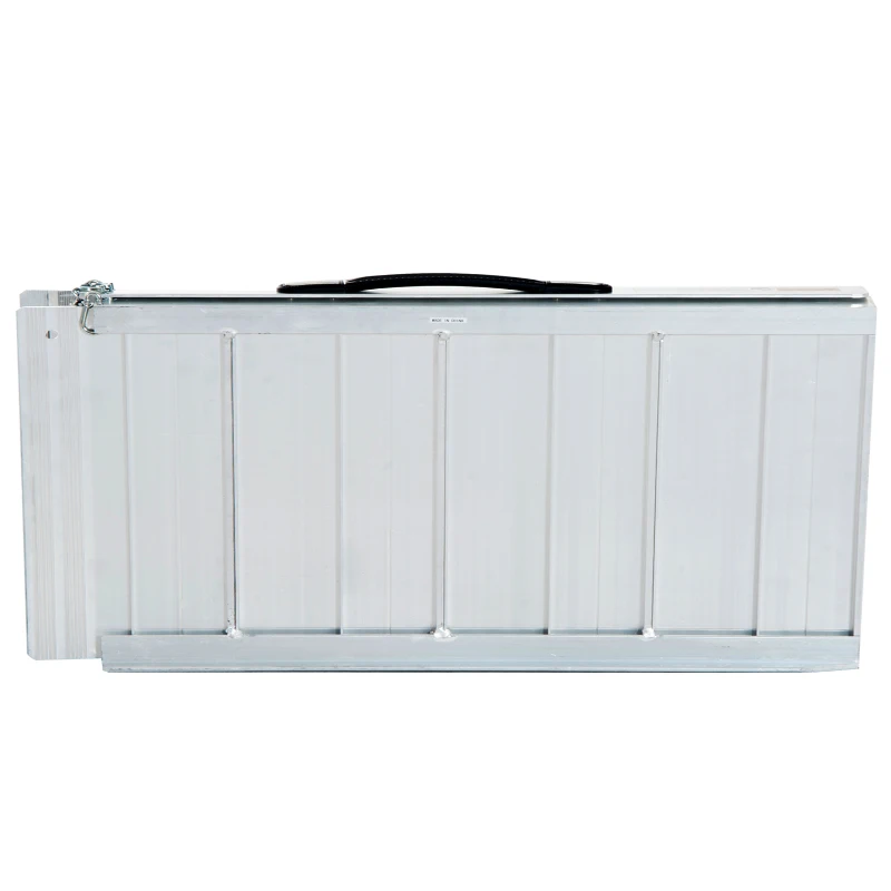 HomCom Rampa per Sedia a Rotelle in Alluminio Ripiegabile, 122x72cm