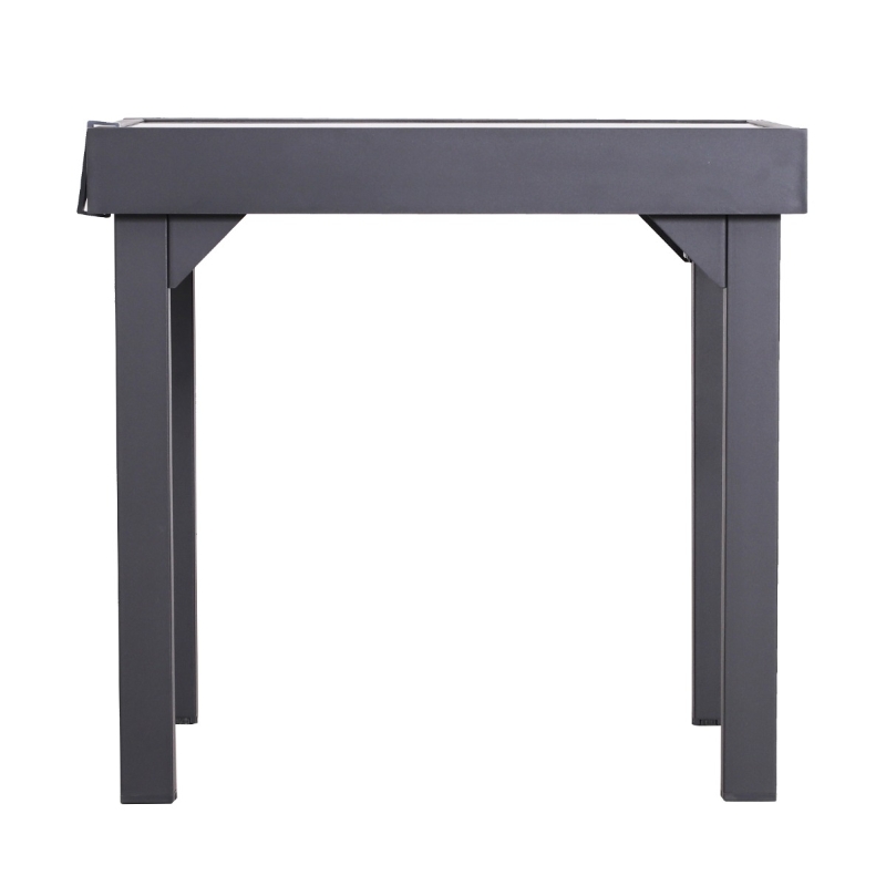 Outsunny Tavolo Allungabile per Casa e Giardino Nero 160x80x75cm