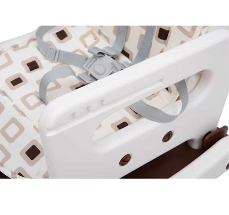 Outsunny - Seggiolone per bimbi multifunzione 3 in 1 tavolino sedia da dondolo caffè