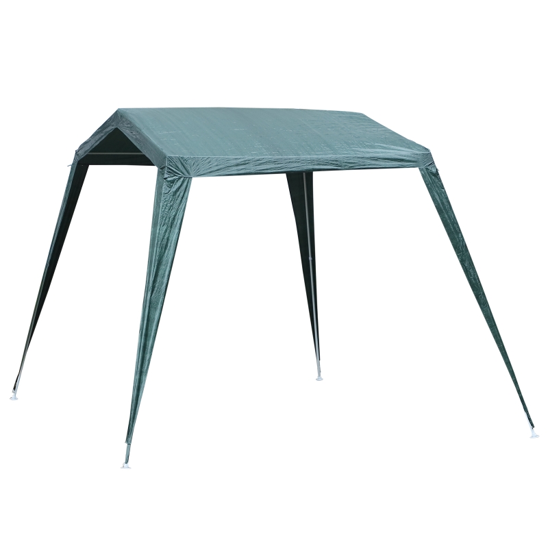 Outsunny Gazebo da Giardino con 4 Corde Tiranti 8 Picchetti da Terra Verde 3.3 x 2.4 x 2.1 m