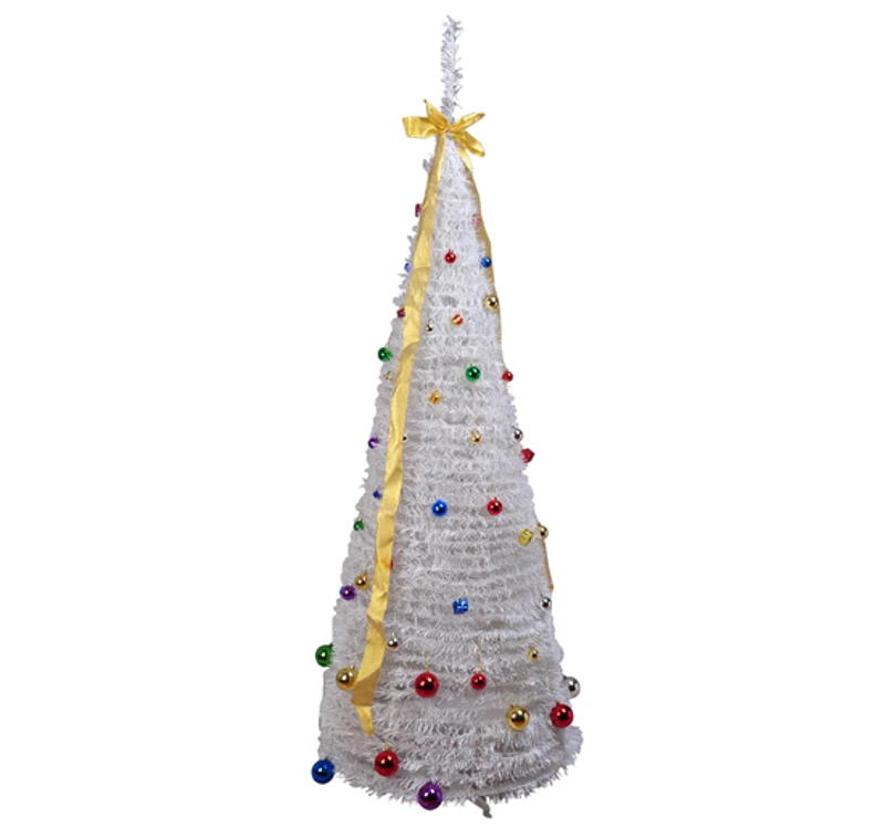 Albero Di Natale Slim Artificiale 150 Cm – Con Luci LED E Stella, Pop‑up Pieghevole Per Decorazione Festiva