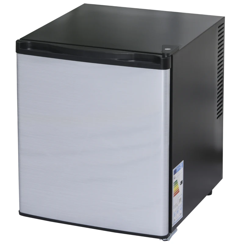 HOMCOM Mini Frigo da 50L (40 Lattine) con Temperatura Regolabile 5-20°C e Mensola Rimovibile, A, Nero, 43 x 48 x 51cm