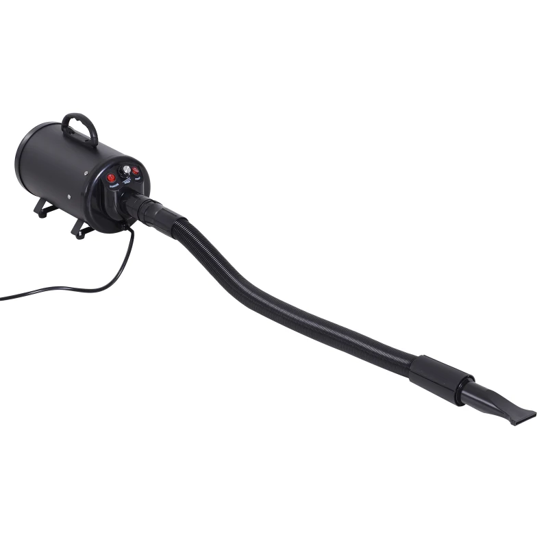 PawHut Asciugatore Soffiatore Aria Calda 2400W per Cani Animali Domestici 40x16x20cm Nero