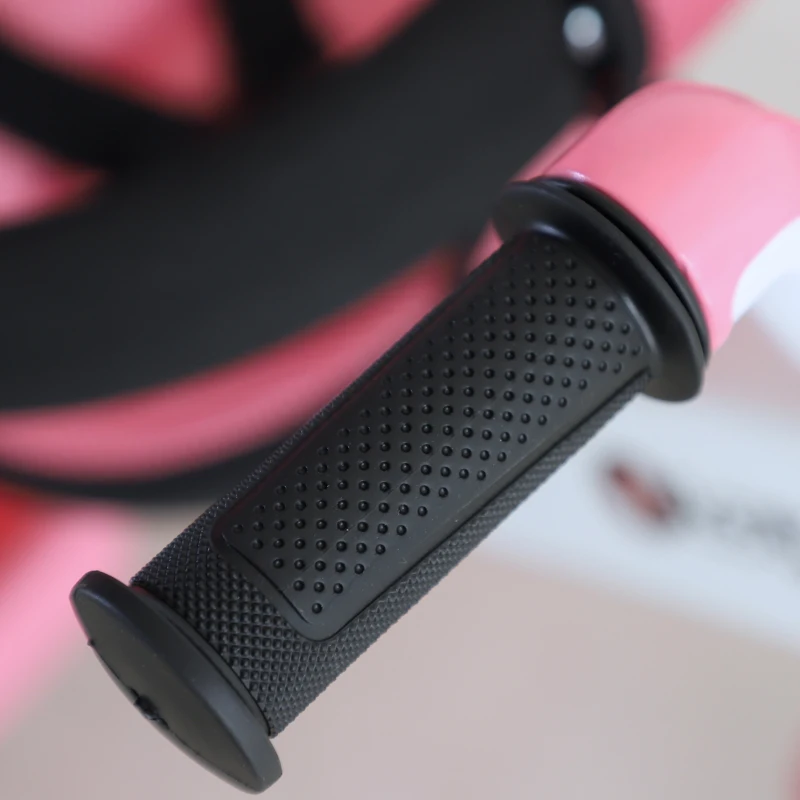 Homcom Triciclo Passeggino per Bambini con Maniglione e Tettuccio, Rosa