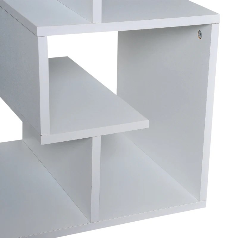 Homcom Mobiletto Libreria a 3 livelli in Legno Bianco 45x40x55cm