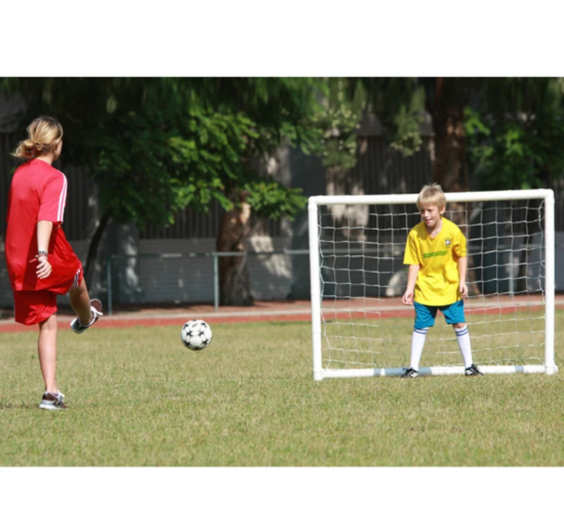 Outsunny - Mini porta da calcio gonfiabile per bambini rete di calcio da giardino L