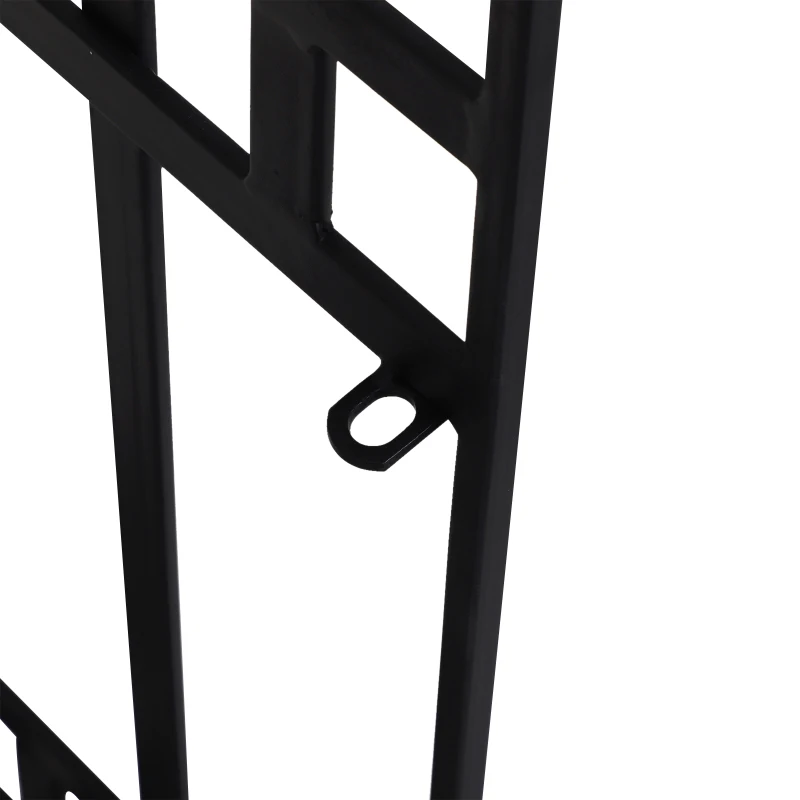 Outsunny Scaffale Libreria Mensola Pieghevole a 3 Ripiani Metallo 61 x 29.5 x 120 cm Nero