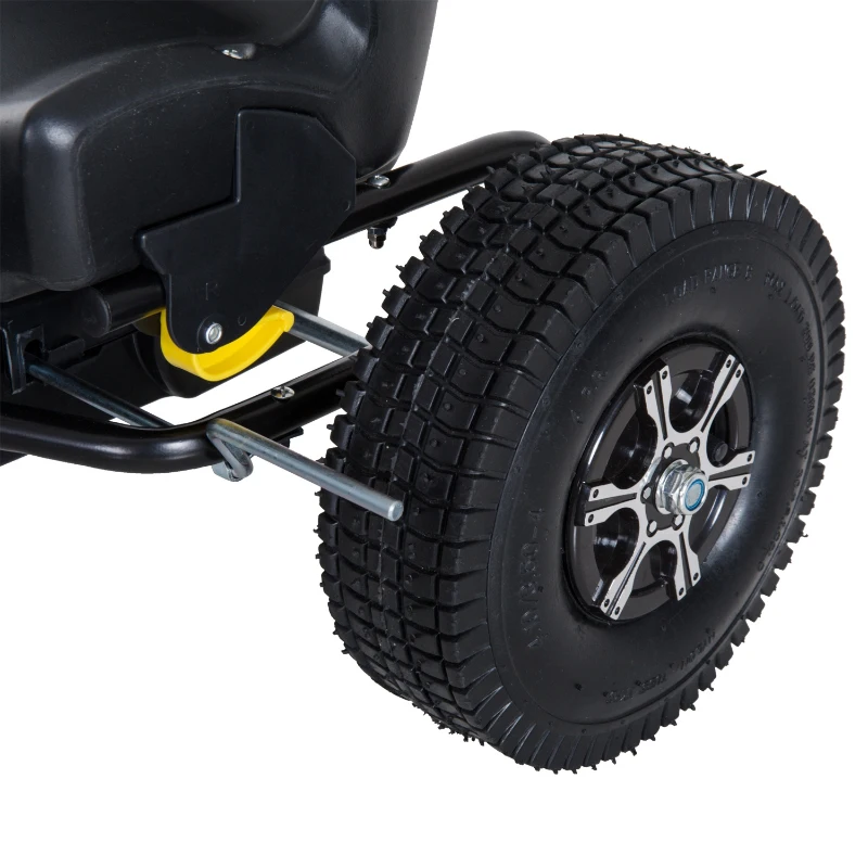 Homcom Go-Kart a Pedali per Bambini, Nero e Bianco