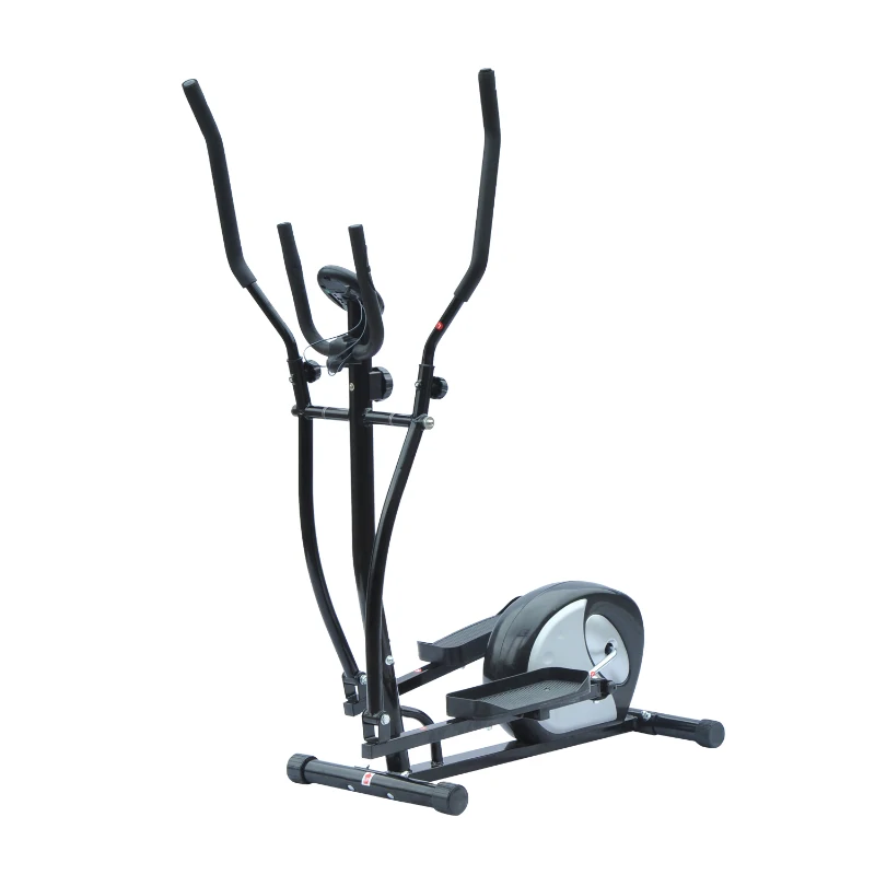 Homcom – Cyclette Ellittica Magnetica Professionale in Acciaio con Display, 111 x 58 x 150cm Nero