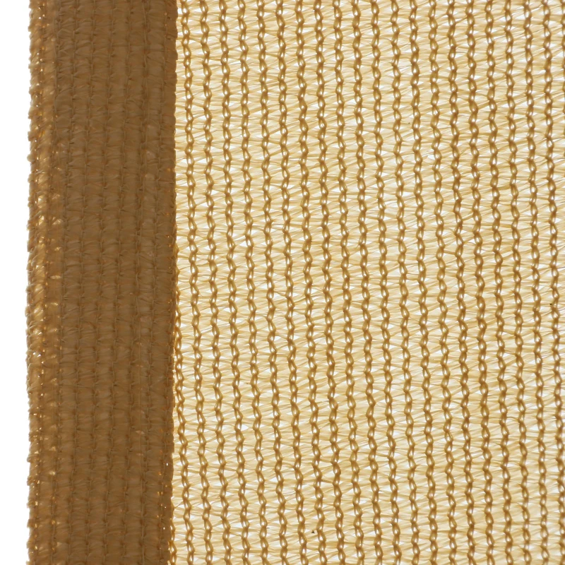 Outsunny Tendone Parasole Triangolare, Tenda a Vela Protezione dal Sole Giardino, Balcone, Terrezza, Anti UV, 4x4x4 m, Beige
