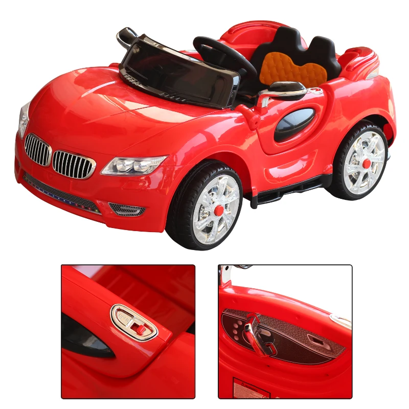 HOMCOM Macchina Elettrica per Bambini con Telecomando 12V in PP Rosso 128 × 80 × 53cm