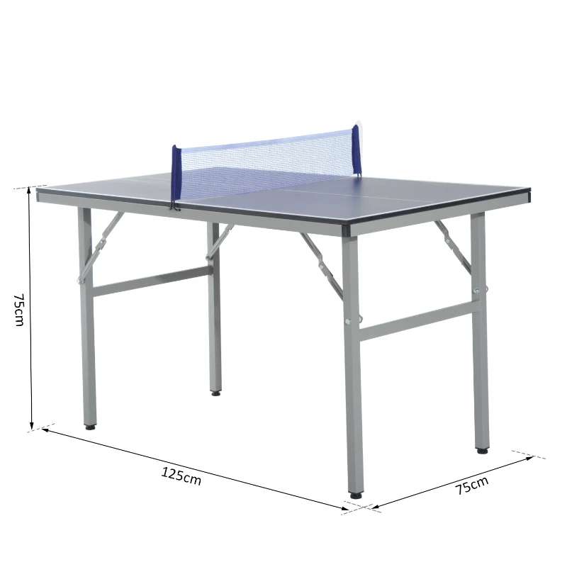 HOMCOM Tavolo da Ping Pong Professionale con 2 Racchette, 3 Palline in Legno MDF 125 x 75 x 75cm