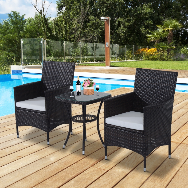 Happygrill Set di 3 pezzi per conversazione da esterno, in