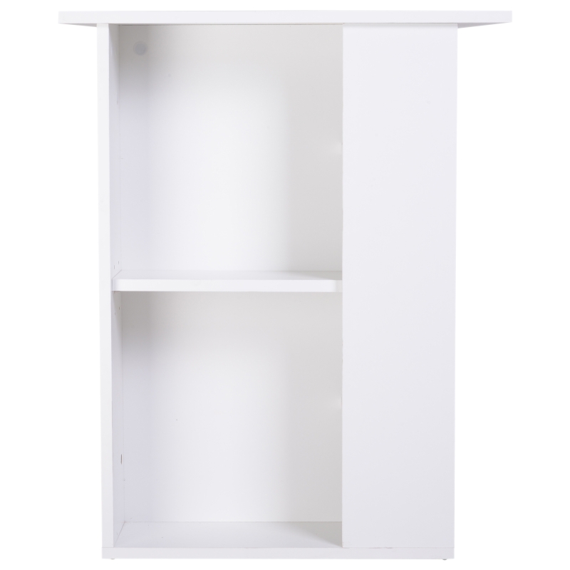 HomCom Scrivania da Ufficio Porta PC con Ripiano Tastiera, Bianco, 74x120x60cm