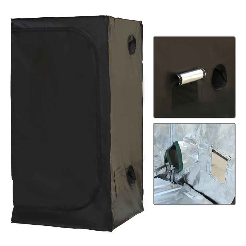 Outsunny GrowBox GrowRoom Tenda per Coltivazione Piante in Oxford 120×120×200cm