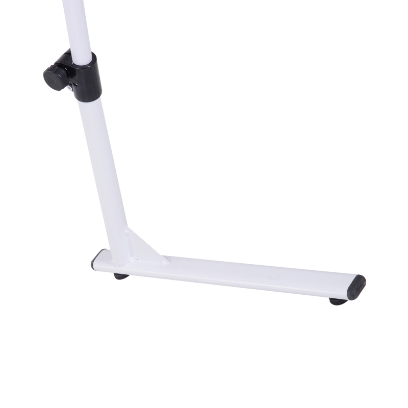 Vinsetto Tavolino Pieghevole Multifunzionale Altezza Regolabile con divisorio incorporato in MDF Classe E1 con Telaio Metallico Max:20kg 80x40x45-65cm