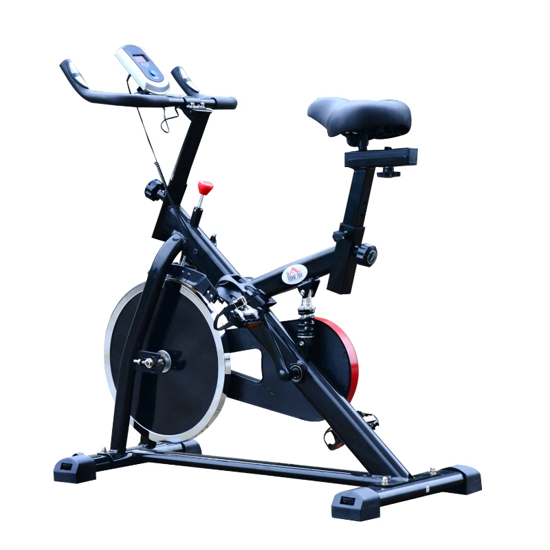 HOMCOM Cyclette Professionale per Allenamento Spinning 103 × 45 × 105cm Nero