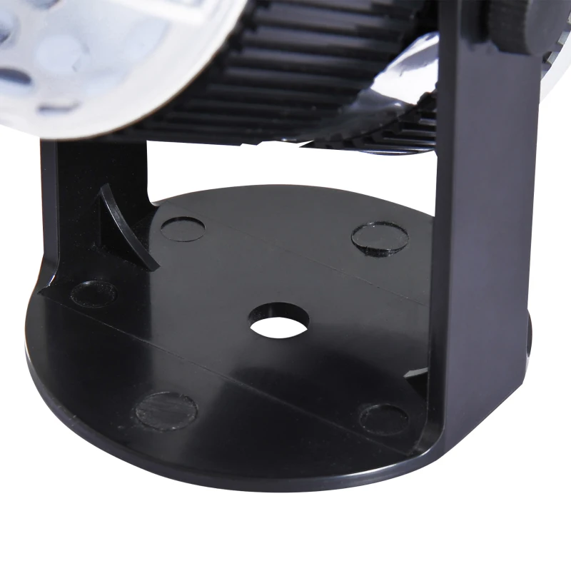 HOMCOM Proiettore a LED Luci Colorate in Combinazione Rossa, Verde, Blu Proietta ad una Distanza di 5-8m Valutazione Impermeabile: IP20 Nero CE 13x6x6cm