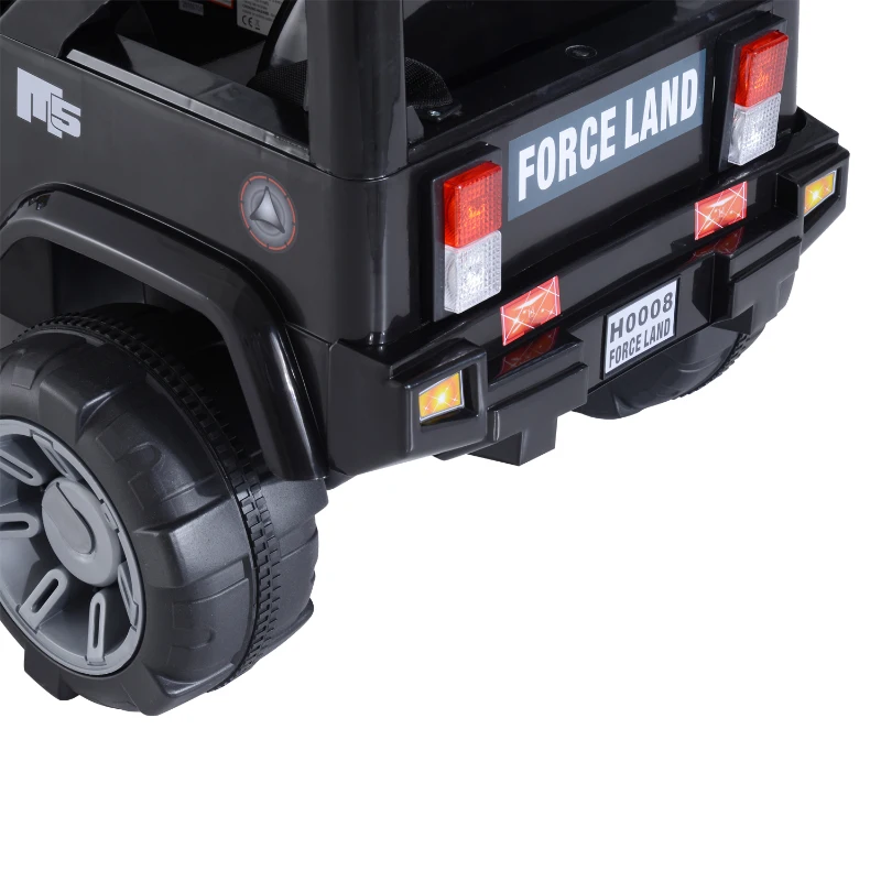 HOMCOM Macchinina Elettrica per Bambini Modello Jeep con MP3 108 × 71 × 75cm Nero