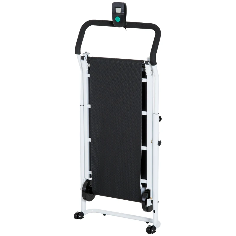 Homcom Tapis Roulant Magnetico Pieghevole per Fitness Allenamento a Casa in Acciaio 52×92×110-130cm