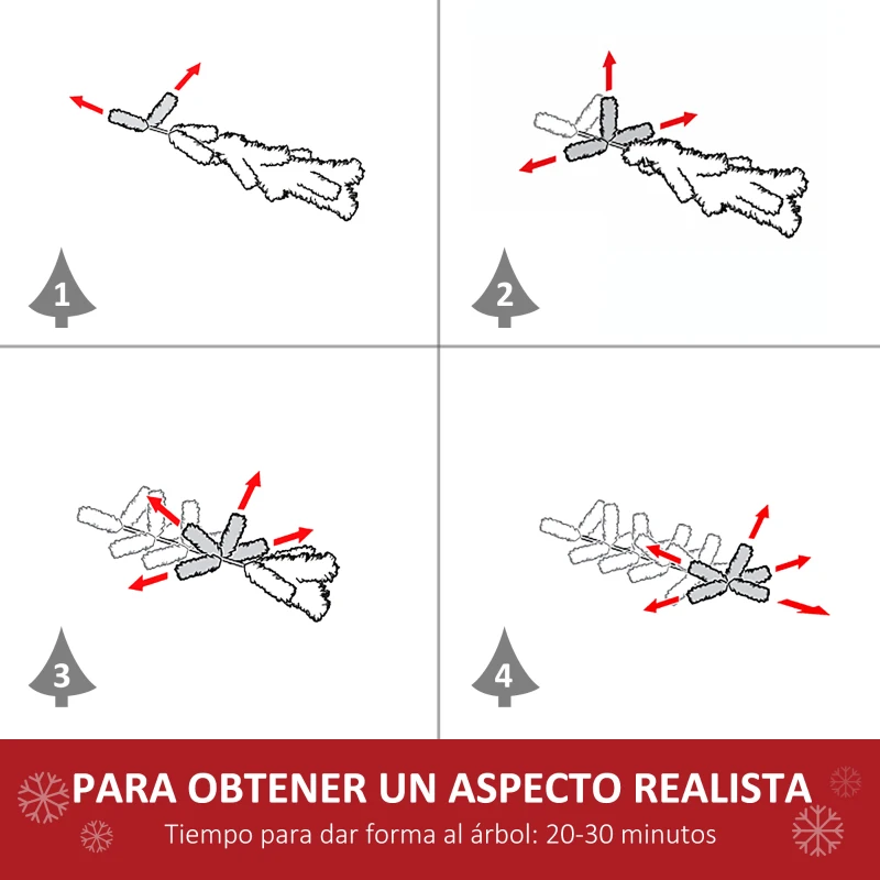 HOMCOM Árbol de Navidad Artificial 150 cm Luminoso con Fibra Óptica 170 Luces LED 8 Modos Brillantes 120 Cuentas Blancas y 170 Ramas Decoración Interior Ø70x150 cm Verde