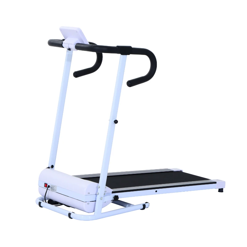 HomCom Tapis Roulant Elettrico Home Fitness 10 velocità, Bianco e Nero