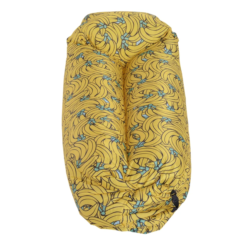 Outsunny Air Sofa Lettino Gonfiabile Senza Pompa con Borsa per il Trasporto Max. 180 KG 185x70x52cm Giallo
