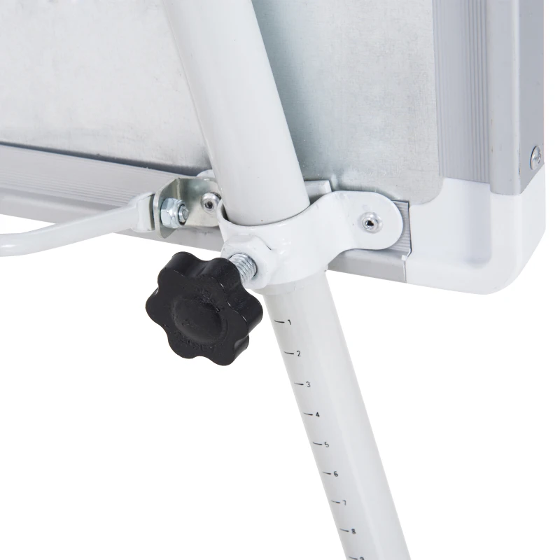 Vinsetto Lavagna Magnetica Cavalletto a Treppiede Altezza Regolabile Cornice in Alluminio con 3 Magnetini e Cancellino 76.5 × 57 × 111.5-167cm