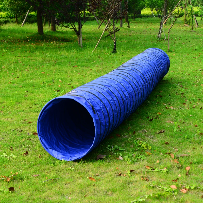 Pawhut Activity Agility Obedience Training Open Tunnel-Blue