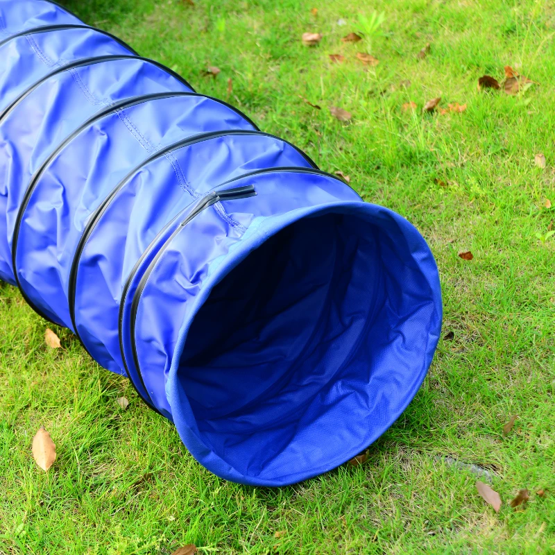 Pawhut Activity Agility Obedience Training Open Tunnel-Blue