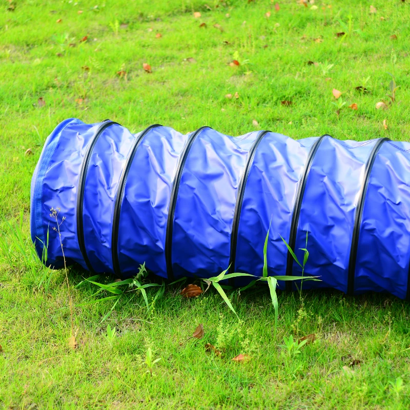 Pawhut Activity Agility Obedience Training Open Tunnel-Blue