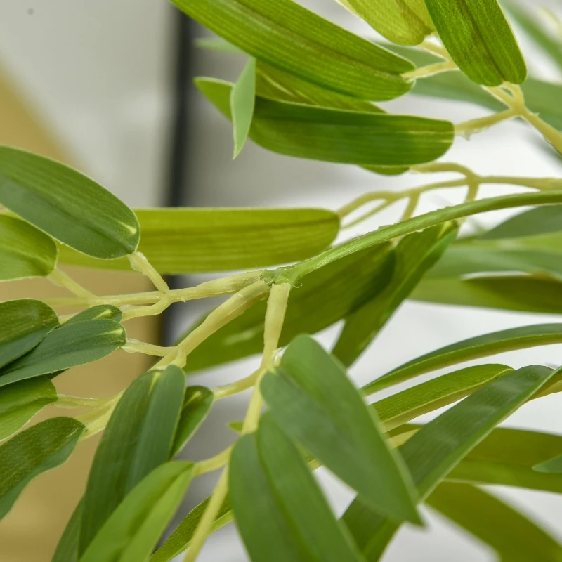 HOMCOM Planta Artificiala de Bambus 150 cm Inaltime cu Ghiveci Inclus pentru Interior si Exterior - Verde