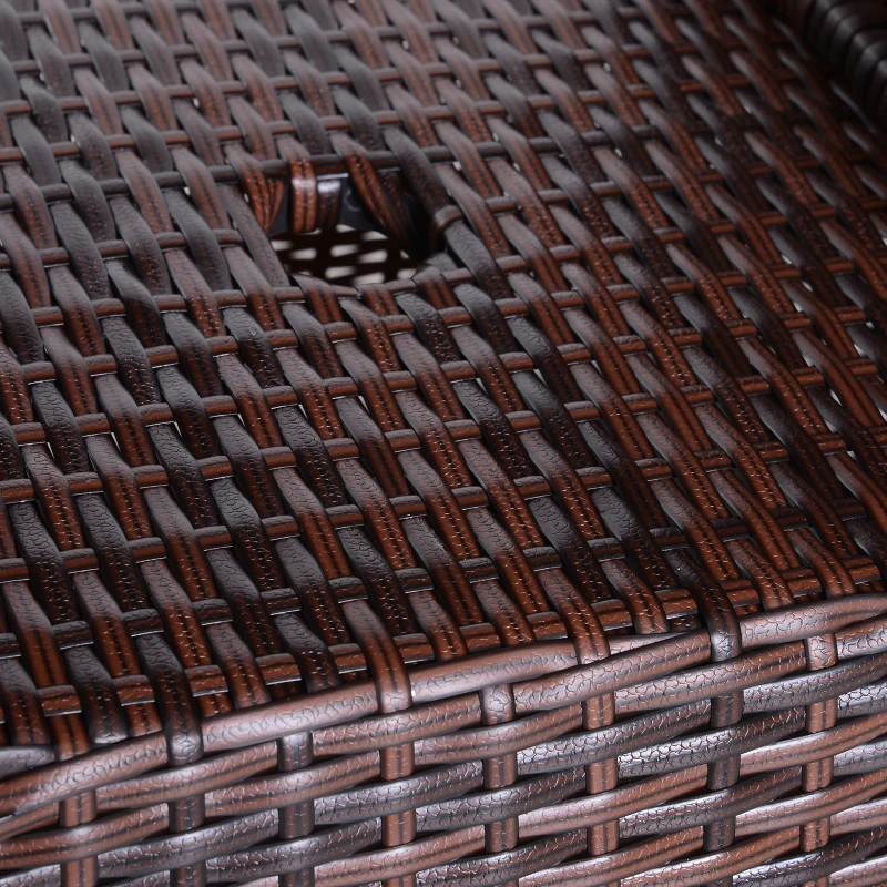 Outsunny masuta exterioara din ratan, 54x54x55cm, maro