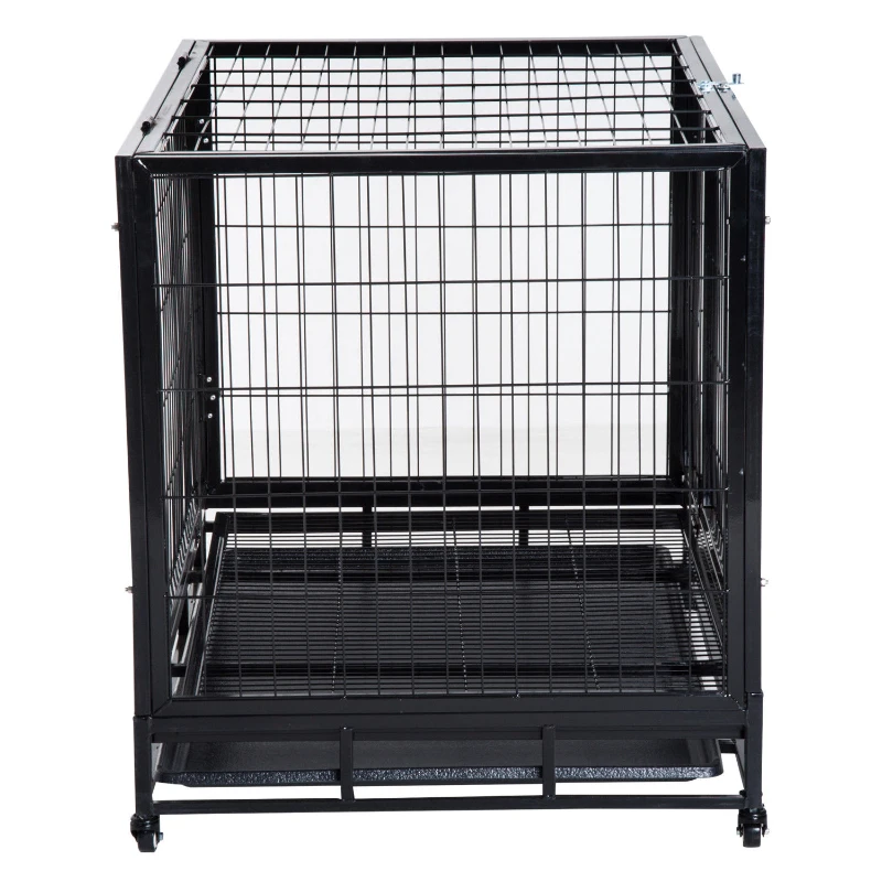 Pawhut Cusca Caini – Interior/Exterior 92×62×75 cm cu Roti