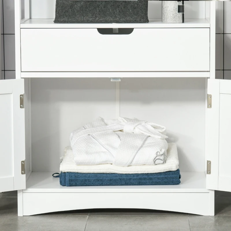 kleankin Dulap multifunctional cu rafturi, MDF, 60x30x122.5 cm, Alb(m-7)