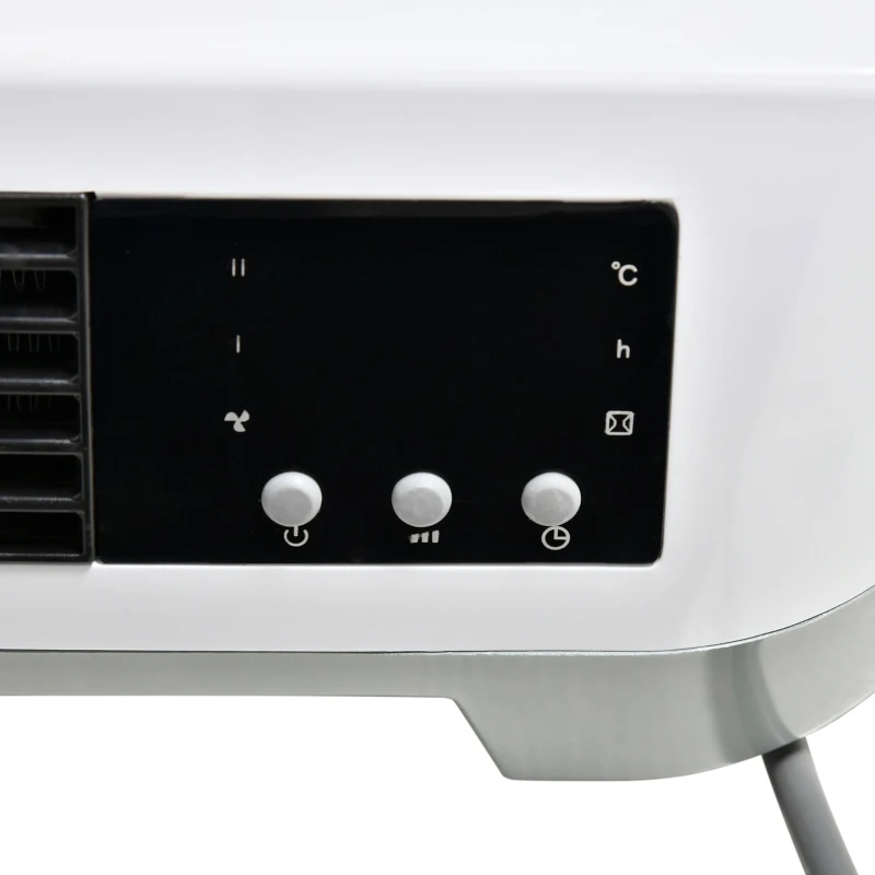 HOMCOM Soba Electrica de Perete cu Telecomanda Timer de Temperatura Reglabila Timer 12h