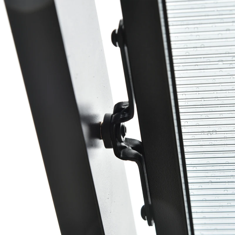 Outsunny pergola cu trapa pentru foisor gradina 3.48x3m, gri