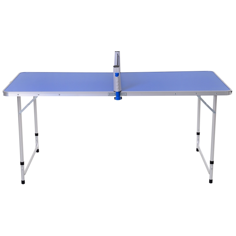 Outsunny Masa Pliabila Multifunctionala de Camping cu Plasa de Ping Pong 160 x 80 cm